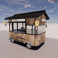 Functional Food Truck With Wooden Exterior And Service Window