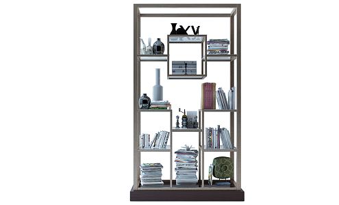 Modern Bookshelf Decorative Rack 3d model