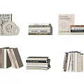 Minimalist Books And Magazines Stacked With Modern Design Various Sizes And Covers