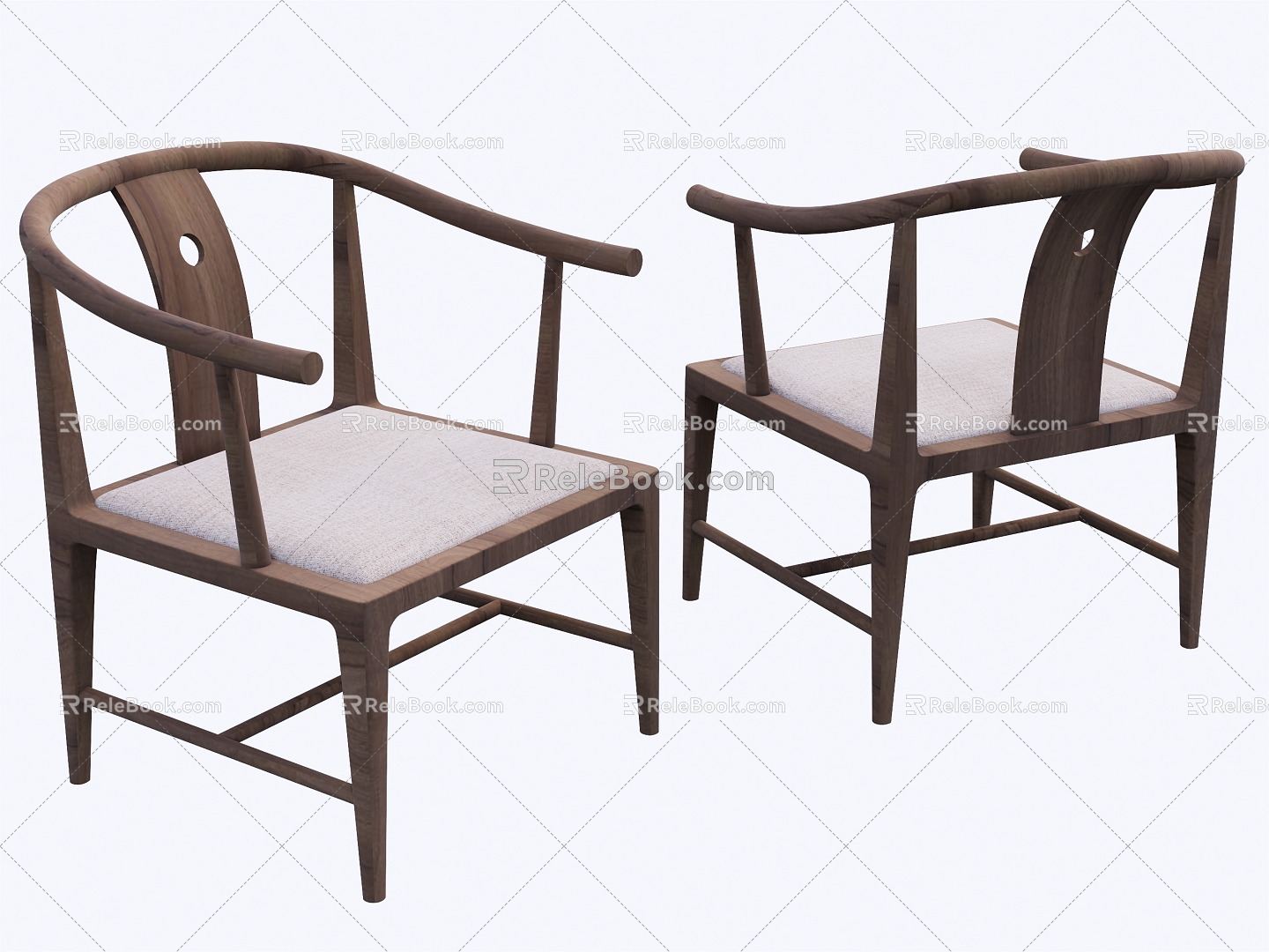 New Chinese Dining Chair Single Chair Tea Chair model