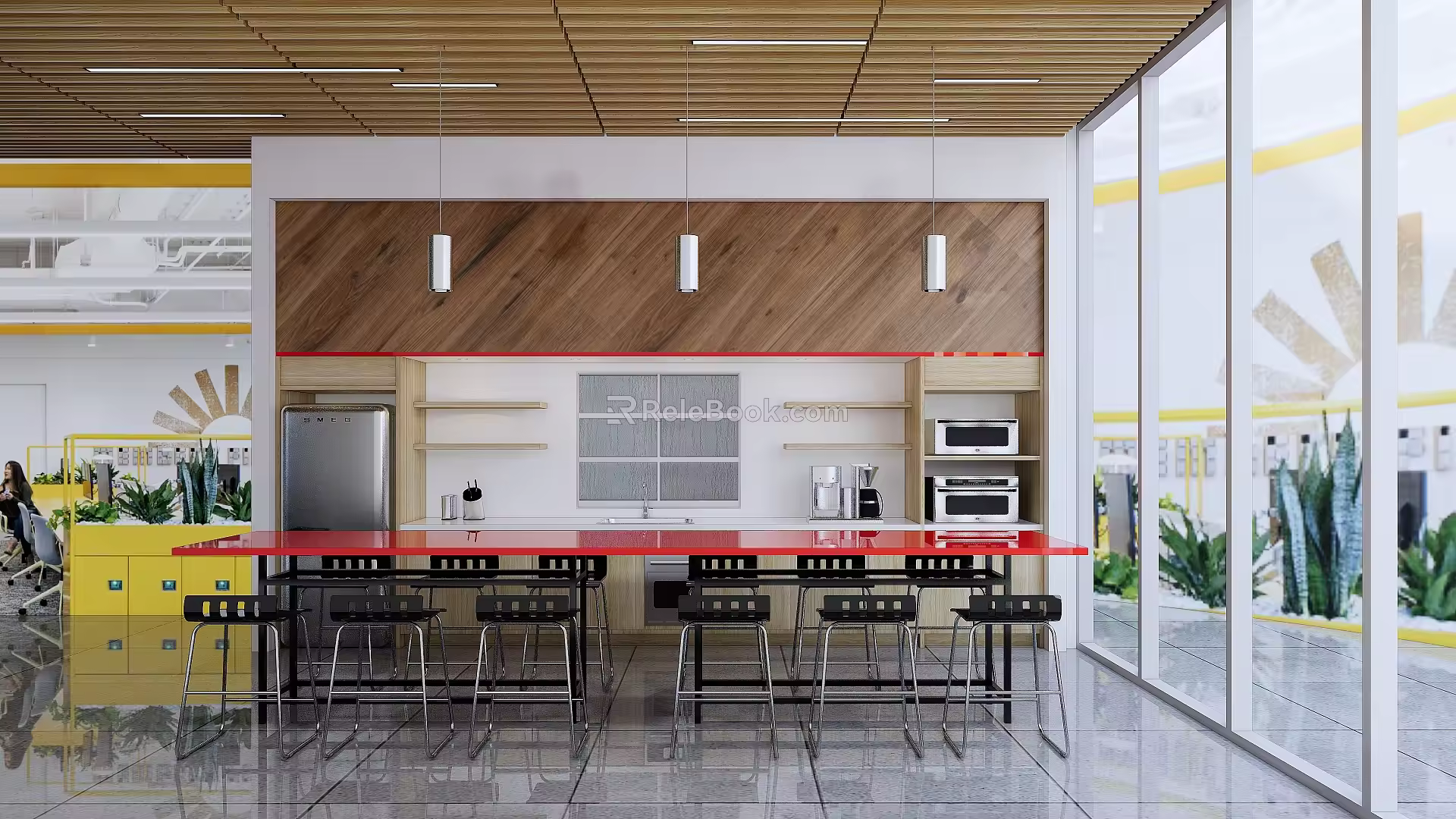 Casual bar in pantry 3d model
