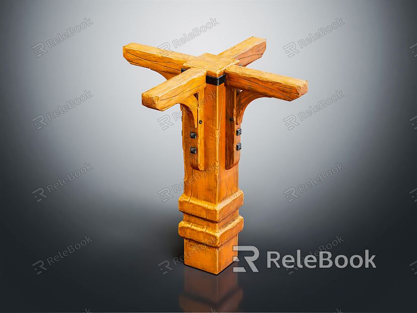 Modern Column Wooden Column model