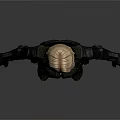 3D Model Of Blonde Female Warrior Character In Green Bodysuit And Black Gear