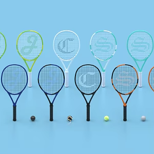 tennis racket tennis racket badminton racket sports beach racket 3d model