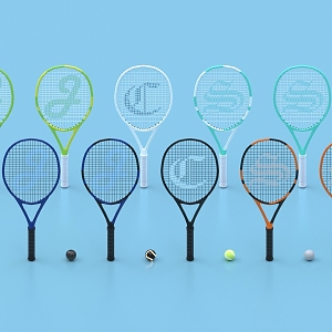 tennis racket tennis racket badminton racket sports beach racket 3d model