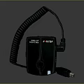 KIRISUN Black Handheld Professional Electronic Communication Device With Cable And Interface 3d model