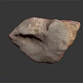 Natural White Stone Piece Featuring Smooth Surface And Natural Texture On Black Background