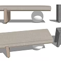 Stylish Sofa Bench With Linen Upholstery Metal Legs And Stone Base Designs