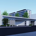 Modern Community Gate Modern Community Gate Modern Demonstration Zone Gate 3d model