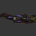 Futuristic Cosmic Spaceship Design for Interstellar Travel with Metallic Engines and Blue Windows