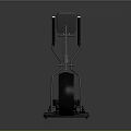 Black Elliptical Trainer With Comfortable Seat And Large Wheel For Home Fitness