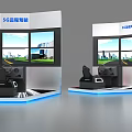 Interactive Electric Toy 5G Remote Driving Cockpit with Seats and City Road Screens
