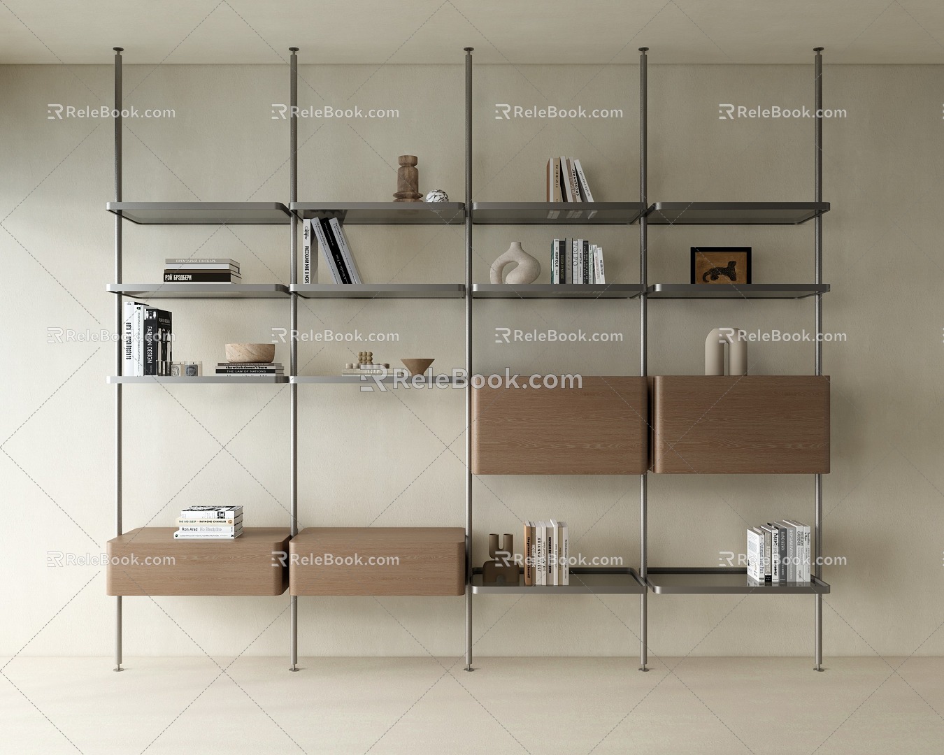 Bookshelf Bookshelf Wall Full Bookshelf pliform Books 3d model