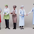 Modern Multiplayer Character Chef 3d model