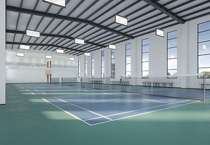 Modern Badminton Hall 3d model