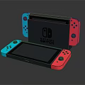 Nintendo Switch Electronic Gaming Console With Red And Blue Controllers And Portable Design 3d model