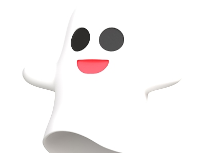 Modern Cartoon Ghost Halloween Decorations 3d model