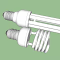 Various White Energy Saving Light Bulbs With Spiral And Tube Shapes
