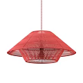 Modern Pendant Lights with Textured Shades in Three Colors and Umbrella Shape Design