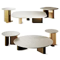 Modern Marelli Coffee Table Combination Round Coffee Table Square Coffee Table Side Table Corner Table Combination Coffee Table Mother Coffee Table 3d model