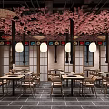 Traditional Chinese Restaurant Facade Design With Wooden Structure Lanterns And Warm Lighting