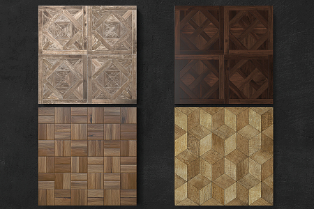 Modern Flooring Parquet Wood Flooring 3d model