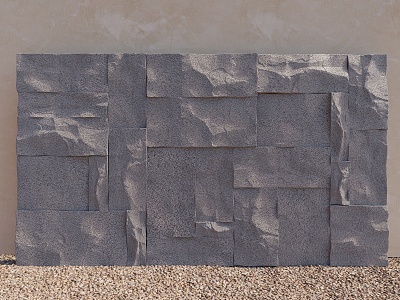 Outdoor wall culture stone rough stone 3d model