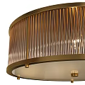 Elegant Modern Ceiling Light With Gold Frame Striped Design And Crystal Shade 3d model