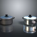 Stainless Steel Kitchen Pots With Lids And Handles For Daily Use