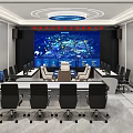 Modern Control Room Command Control Room 3d model