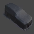 Mysterious Covered Car With Full Body Black Cloth Covering Vehicle Exterior