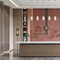 New Chinese Front Desk 3d model