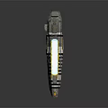 Cosmic Aerospace Spacecraft Design With Yellow Panels And Black White Striped Exterior