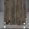 Rustic Wooden Plank Door Structure With Metal Fittings And Natural Wood Texture
