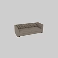Modern Beige Multi Seat Sofa With Tufted Button Fabric And Armrests Design 3d model