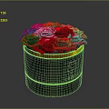 Red Roses Arranged In Black Box With Gold Trim And Monroe Logo