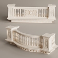 European-style Roman Column Railing Aquarius Column Railing 3d model