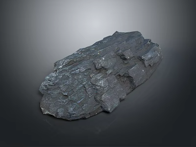 Black Wooden Stone Featuring Natural Rough Surface Texture And Irregular Decorative Shape For Home Decor 3d model