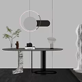 Modern End View Table Entrance Cabinet 3d model