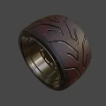 High Quality Car Tire Featuring Metallic Alloy Wheel And Deep Tread Pattern 3d model