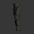 Utility Cargo Trousers With Multiple Pockets Green Gray And Orange Accents For Casual Daily Wear