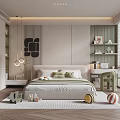 Modern Kids Room Interior With Bed Stuffed Toys Toy Car And Playful Decor