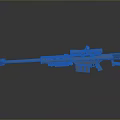 High Performance Sniper Rifle With Tactical Scope And Long Barrel Design