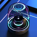 Harman Kardon Wireless Speaker With Transparent Dome And Colorful Light Effects