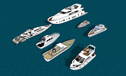 Modern Yacht Boat Landscape Yacht 3d model