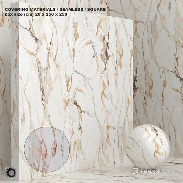 Marble Component Design With Wall Panel Sphere And Texture Sample 3d model