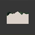 3D Terrain Model With Green Brown Mountainous Areas And Rivers On White Base