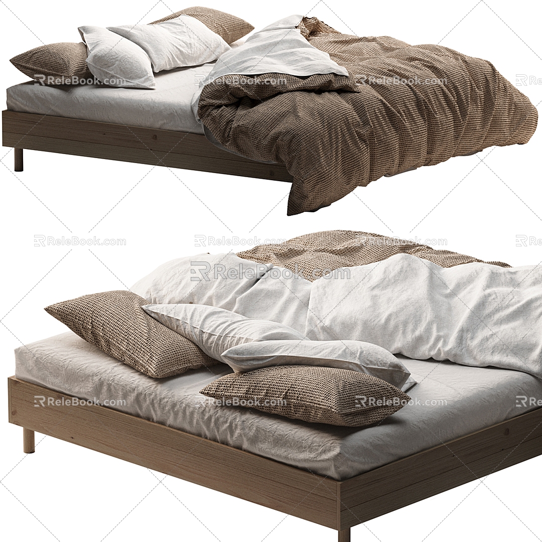 Modern Double Bed 3d model