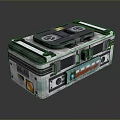 Durable Multipurpose Storage Box With Metal Surface Colorful Stickers And Compartments