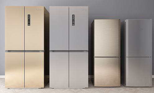 Modern refrigerator Haier refrigerator Midea refrigerator 3d model